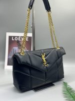 Saint Laurent Loulou Puffer Small Shoulder Bag In Black 28Cm - Image 5