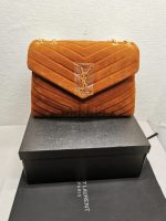 Saint Laurent Cinnamon Loulou Large Chain Bag In Suede Brown 31Cm - Image 6