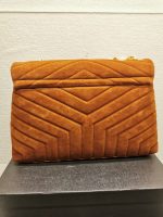 Saint Laurent Cinnamon Loulou Large Chain Bag In Suede Brown 31Cm - Image 3