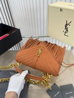 Saint Laurent Medium College Chain Bag In Suede Cinnamon 24cm 531705 0u0k7 7761 - Image 5