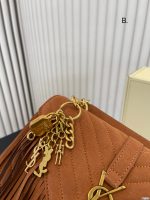 Saint Laurent Medium College Chain Bag In Suede Cinnamon 24cm 531705 0u0k7 7761 - Image 9