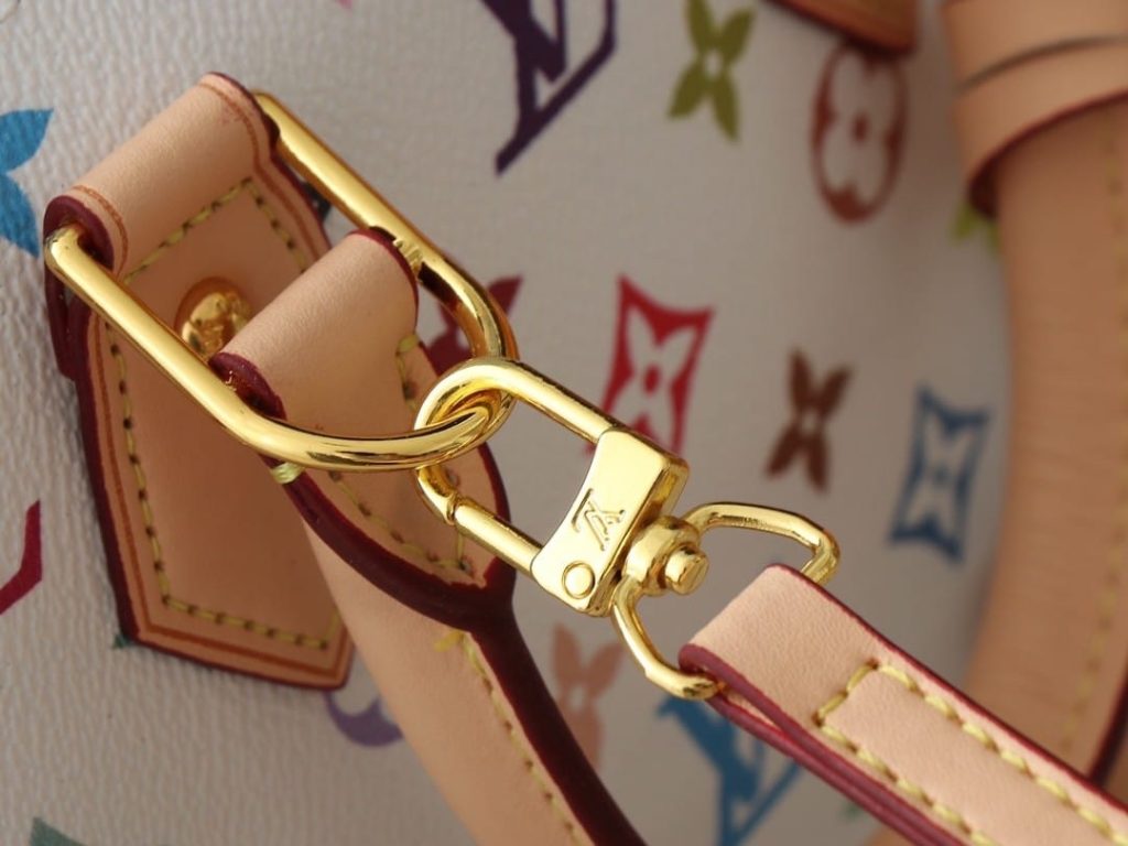 Louis Vuitton X Takashi Murakami Alma BB White Multicolor 24cm M13078 - Image 6