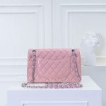 Chanel Classic Double Flap Bag Silver Hardware Light Pink 25Cm - Image 6