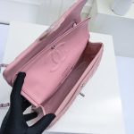 Chanel Classic Double Flap Bag Silver Hardware Light Pink 25Cm - Image 9