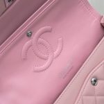 Chanel Classic Double Flap Bag Silver Hardware Light Pink 25Cm - Image 7