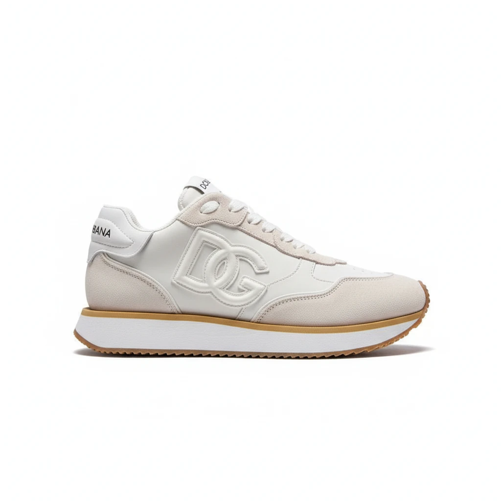 156033-dolce-gabbana-mixed-material-dg-cushion-sneakers-5-side90view DOLCE & GABBANA Mixed-material DG CUSHION sneakers - Image 1