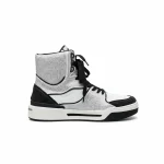 DOLCE & GABBANA Calfskin New Roma high-top sneakers with fusible rhinestones