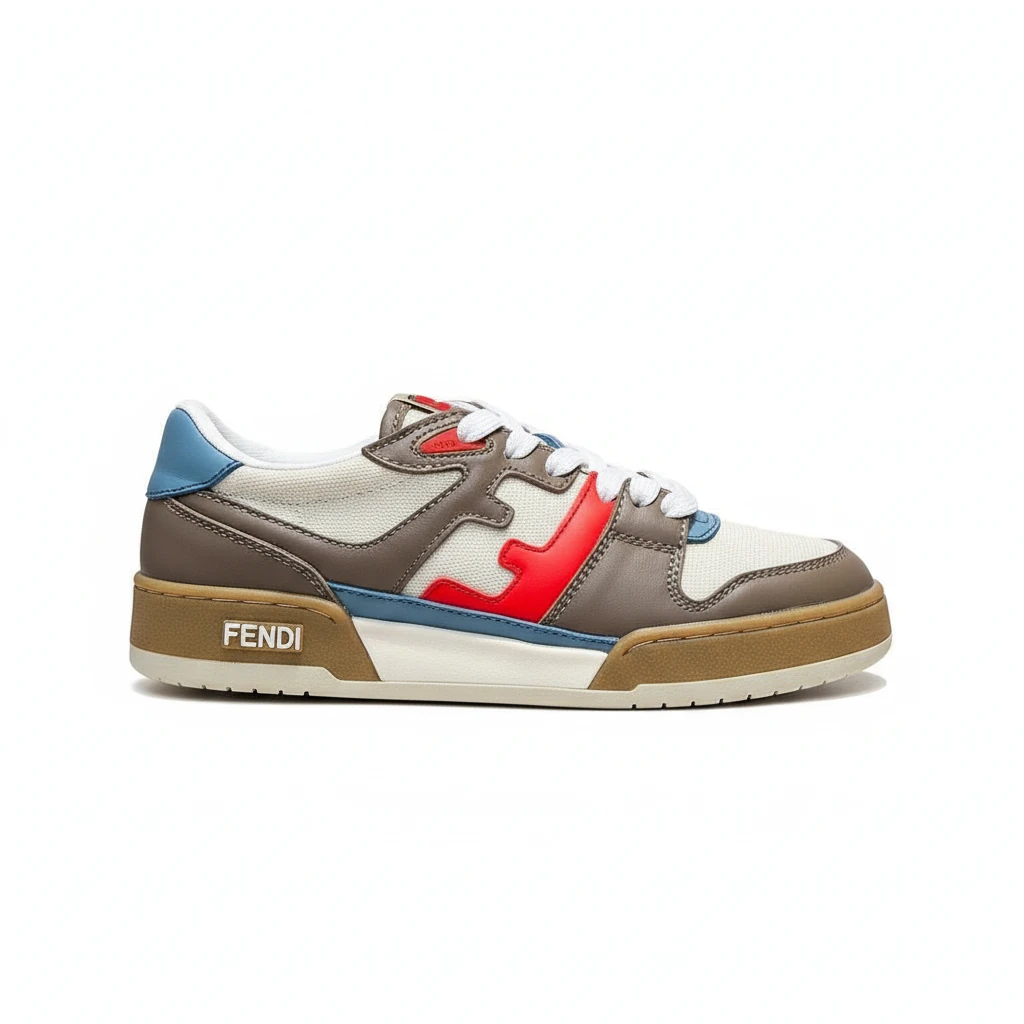 156194-fendi-match-canvas-low-tops-sneakers-5-side90view FENDI Match Canvas low-tops sneakers - Image 1