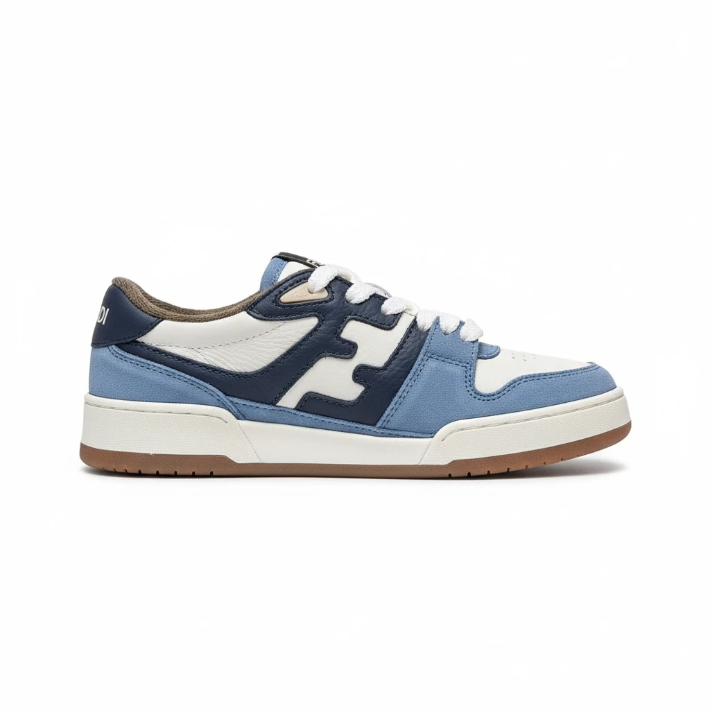 156214-fendi-match-canvas-low-top-sneakers-5-side90view FENDI Match Canvas low-top sneakers - Image 1