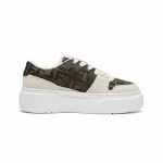 FENDI Match Canvas and suede platform low-tops Sneakers