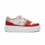 FENDI Match Canvas and suede platform low-tops Sneakers